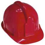 Capacetes de construção vermelho