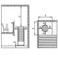 Poêle Harvia Glow Corner modèle angulaire TRC70 6.8kW