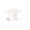 Curva salida de pared para canaleta 125 x 75 blanco
