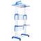 Estendal dobrável com rodas - Azul - Herzberg HG-8034BLU